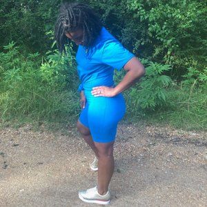 Royal Blue T-shirt and Short Set